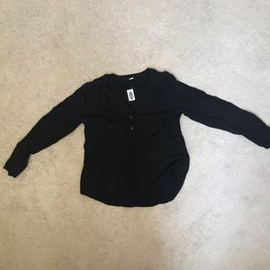 Black Blouse, Medium, Old Navy, New With Tags